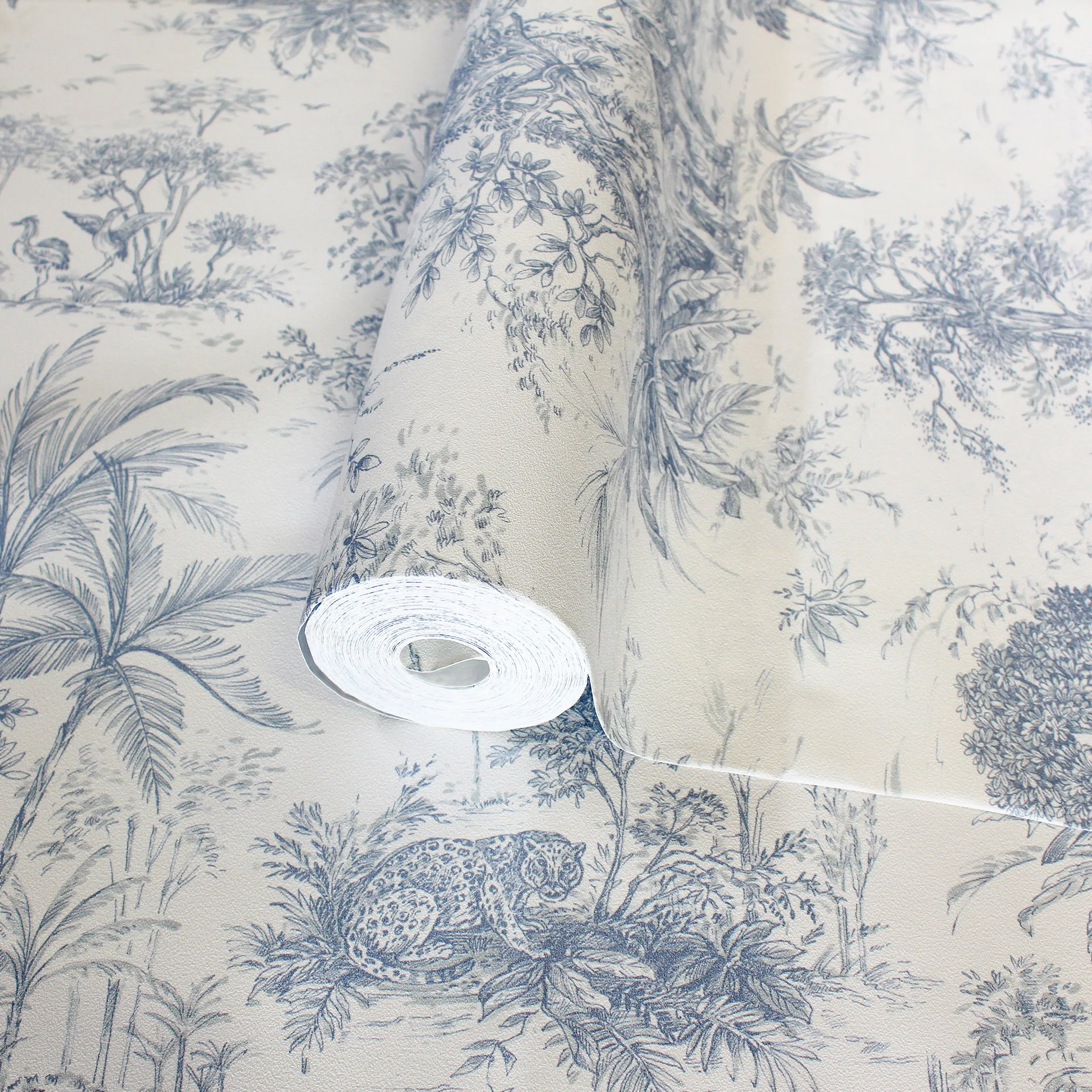 Blue Textured Wallpaper – Natural Glittering (24207-2)